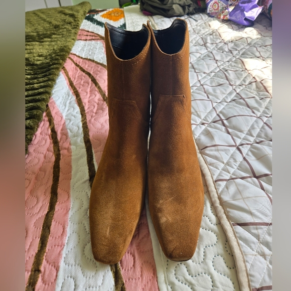 Nordstrom Chestnut Suede Pointed-Toe Ankle Boot - Picture 5 of 8